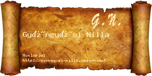 Gyöngyösi Nilla névjegykártya